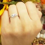 0.20 Carat (ctw) 14K White Gold Round Diamond Ladies Twisted Swirl Promise Engagement Ring 1/5 CT