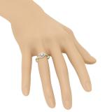 0.20 Carat (ctw) 14K Yellow Gold Round Diamond Ladies Twisted Swirl Promise Engagement Ring 1/5 CT