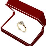 0.20 Carat (ctw) 14K Yellow Gold Round Diamond Ladies Twisted Swirl Promise Engagement Ring 1/5 CT