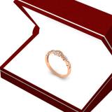 0.10 Carat (ctw) 10K Rose Gold Round Cut Diamond Ladies Bridal Anniversary Wedding Band Stackable Swirl Ring