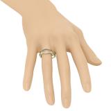 0.10 Carat (ctw) 10K Yellow Gold Round Diamond Ladies Anniversary Wedding Band Guard Double Ring 1/10 CT