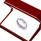 0.35 Carat (ctw) 10K White Gold Princess Cut Diamond Ladies Anniversary Wedding Stackable Ring Band