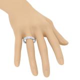 0.35 Carat (ctw) 14K White Gold Princess Cut Diamond Ladies Anniversary Wedding Stackable Ring Band
