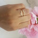 0.25 Carat (ctw) 14K Yellow Gold Round Diamond Ladies Anniversary Wedding Band Enhancer Guard Double Ring 1/4 CT