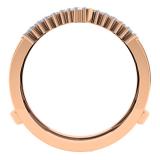 0.25 Carat (ctw) 18K Rose Gold Round Diamond Ladies Anniversary Wedding Band Enhancer Guard Double Ring 1/4 CT