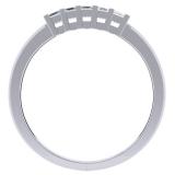 0.25 Carat (ctw) 14K White Gold Princess Cut White Diamond Ladies 5 Stone Bridal Wedding Band Anniversary Ring 1/4 CT
