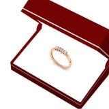0.25 Carat (ctw) 18K Rose Gold Princess Cut White Diamond Ladies 5 Stone Bridal Wedding Band Anniversary Ring 1/4 CT