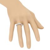0.25 Carat (ctw) 18K White Gold Princess Cut White Diamond Ladies 5 Stone Bridal Wedding Band Anniversary Ring 1/4 CT