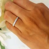 0.14 Carat (ctw) 18K Yellow Gold Round Diamond Ladies Double Row Anniversary Wedding Band