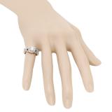 1.30 Carat (ctw) 18K Rose Gold Round Cut Diamond Ladies Bridal Swirl Split Shank Halo Engagement Ring With Matching Band Set 1 1/3 CT