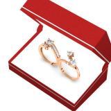 1.75 Carat (ctw) 14K Rose Gold Round Diamond Ladies Swirl Bridal Engagement Ring Matching Band Set 1 3/4 CT