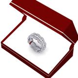 1.75 Carat (ctw) 18K White Gold White Round Diamond Ladies Milgrain Eternity Anniversary Wedding Band 2 CT