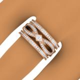 1.00 Carat (ctw) 14K Rose Gold Round Cut Diamond Ladies Vintage Eternity Anniversary Wedding Band 1 CT