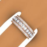 2.00 Carat (ctw) 14K Rose Gold Round Cut Diamond Ladies Eternity Anniversary Wedding Band 2 CT