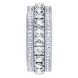2.00 Carat (ctw) 14K White Gold Round Cut Diamond Ladies Eternity Anniversary Wedding Band 2 CT