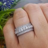 2.00 Carat (ctw) 14K White Gold Round Cut Diamond Ladies Eternity Anniversary Wedding Band 2 CT