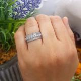 2.00 Carat (ctw) 14K White Gold Round Cut Diamond Ladies Eternity Anniversary Wedding Band 2 CT