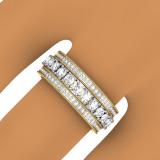 2.00 Carat (ctw) 14K Yellow Gold Round Cut Diamond Ladies Eternity Anniversary Wedding Band 2 CT