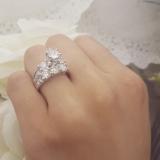 3.10 Carat (ctw) 14K White Gold Round Diamond Ladies Bridal 3 Stone Engagement Ring With Matching Band Set 3 1/10 CT
