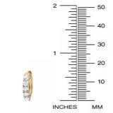 1.00 Carat (ctw) 14K Yellow Gold Round White Diamond Ladies Huggies Hoop Earrings 1 CT
