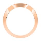 0.15 Carat (ctw) 10K Rose Gold Round Cut Diamond Ladies Stackable Anniversary Wedding Contour Band Guard Ring
