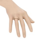 0.15 Carat (ctw) 10K Rose Gold Round Cut Diamond Ladies Stackable Anniversary Wedding Contour Band Guard Ring