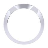 0.15 Carat (ctw) 10K White Gold Round Cut Diamond Ladies Stackable Anniversary Wedding Contour Band Guard Ring