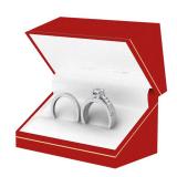 1.00 Carat (ctw) 10k White Gold Princess & Round Diamond Ladies Bridal Ring Set Matching Band