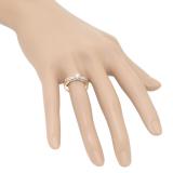 0.50 Carat (ctw) 10K Rose Gold Round Cut Diamond Ladies Bridal Engagement Ring With Matching Band Set 1/2 CT