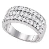 0.95 Carat (ctw) 14K White Gold Round Cut Diamond Ladies Anniversary Wedding Band 1 CT