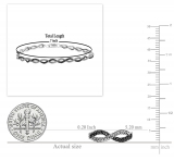 0.20 Carat (ctw) Sterling Silver Round Black & White Diamond Ladies Infinity Tennis Link Bracelet 1/5 CT (7 Inch Length X 0.33 Inch Wide)
