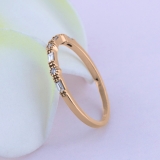 0.15 Carat (ctw) 14K Rose Gold Round & Baguette Cut Diamond Ladies Milgrain Anniversary Wedding Band