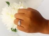 0.25 Carat (ctw) 10K White Gold Round Diamond Ladies Twisted Split Shank Engagement Ring Set 1/4 CT