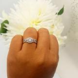 0.25 Carat (ctw) 10K White Gold Round Diamond Ladies Twisted Split Shank Engagement Ring Set 1/4 CT
