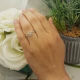 0.25 Carat (ctw) 10K Yellow Gold Round Diamond Ladies Twisted Split Shank Engagement Ring Set 1/4 CT