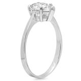 IGI CERTIFIED 1.01 Carat (ctw) 14K White Gold Pear Cut Diamond Ladies Bridal Solitaire Engagement Ring 1 CT