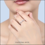 0.25 Carat (ctw) 925 Sterling Silver Round White Diamond Ladies Infinity Crossover Swirl Wedding Anniversary Band Ring 1/4 CT