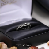 0.25 Carat (ctw) 925 Sterling Silver Round White Diamond Ladies Infinity Crossover Swirl Wedding Anniversary Band Ring 1/4 CT