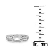 0.25 Carat (ctw) 10K White Gold Round White Diamond Ladies Anniversary Wedding Band Enhancer Guard Ring 1/4 CT