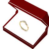 0.11 Carat (ctw) 14K Yellow Gold Round Cut White Diamond Ladies Anniversary Wedding Stackable Contour Guard Band