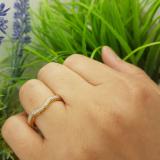 0.20 Carat (ctw) 18K Yellow Gold Round Diamond Ladies Anniversary Wedding Matching Band Stackable Ring 1/5 CT