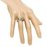 1.00 Carat (ctw) 10K Yellow Gold Round Blue Sapphire & White Diamond Ladies Swirl Split Shank Bypass Engagement 3 Stone Bridal Ring 1 CT