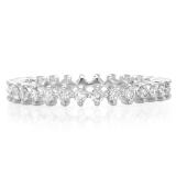 0.75 Carat (ctw) 14K White Gold Round White Diamond Ladies Eternity Anniversary Open Prong Wedding Band 3/4 CT