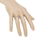 0.75 Carat (ctw) 14K White Gold Round White Diamond Ladies Eternity Anniversary Open Prong Wedding Band 3/4 CT