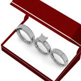 10K White Gold Round White Diamond Mens Ring