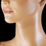 0.55 Carat (ctw) 18K White Gold Round Cut White & Champagne Diamond Ladies Cluster Stud Earrings 1/2 CT