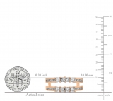 0.90 Carat (ctw) 14K Rose Gold Princess Cut White Diamond Ladies Anniversary Wedding Band Enhancer Guard Double Ring