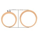 10K Rose Gold Round White Cubic Zirconia CZ Men & Women's Ring Trio Bridal Set