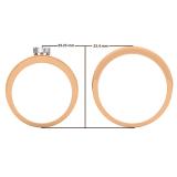 0.40 Carat (ctw) 10K Rose Gold Round White Diamond Men & Women's Cluster Engagement Ring Trio Bridal Set
