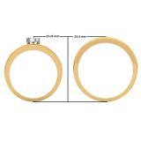 0.40 Carat (ctw) 10K Yellow Gold Round White Diamond Men & Women's Cluster Engagement Ring Trio Bridal Set